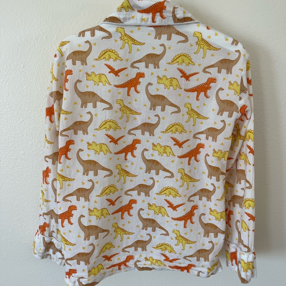 Dino Print Cotton Pajama Set Size: 6 - Picture 3 of 10